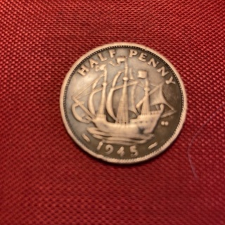 Great Britain 1/2 Penny 1945