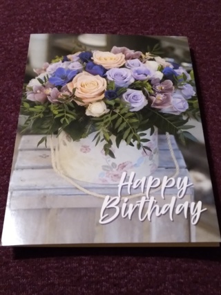 Happy Birthday Card - Floral Basket