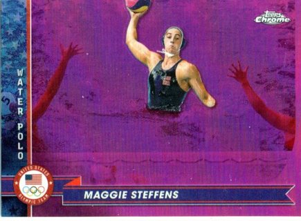 2024 Topps Chrome Olympics Maggie Steffens Pink Refractor #196