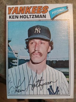 1977 TOPPS KEN HOLTZMAN NEW YORK YANKEES BASEBALL CARD# 625