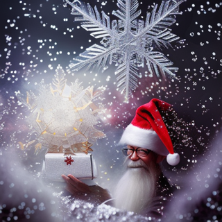Listia Digital Collectible: Santa Claus & snowlakes. The Spirit of Christmas