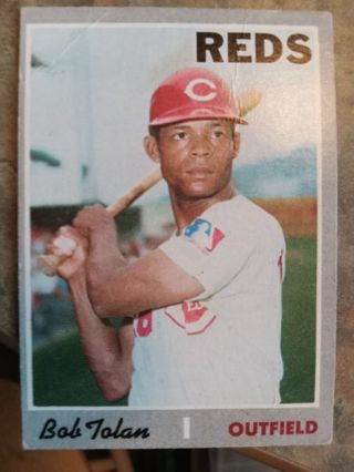 1970 TOPPS BOB TOLAN CINCINNATI REDS BASEBALL CARD# 409