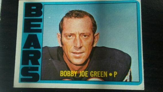 1972 TOPPS BOBBY JOE GREEN CHICAGO BEARS FOOTBALL CARD# 11