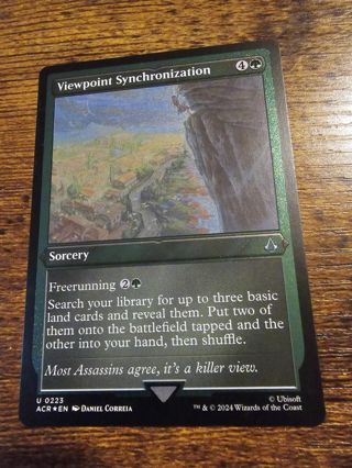 Magic the gathering mtg Viewpoint Synchronization etched foil card Assassins Creed