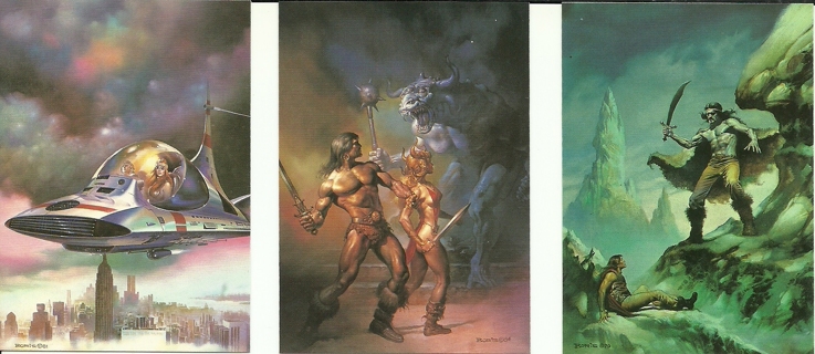 Three 1991 Boris Vallejo Artist Trading Cards:  Artist Known for Tarzan & Conan the Barbarian