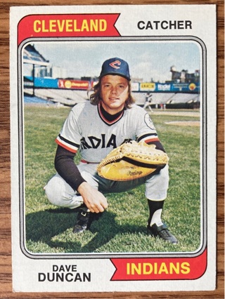 1974 Topps Dave Duncan baseball card 
