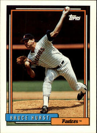 1992 Topps San Diego Padres Baseball Card #595 Bruce Hurst