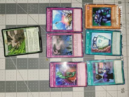 5 Yu-Gi-Oh cards, 1 MTG