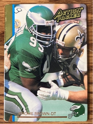 1992 action packed Jerome brown football card 