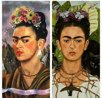 Frida Khalo 2 X Lot self portrait Art prints(5x7)/blank greeting cards Combo New