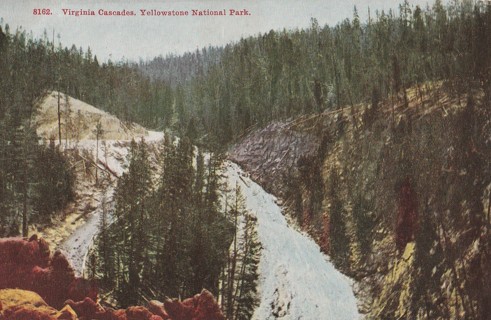 Vintage Unused Postcard: Yellowstone Park, Virginia Cascades