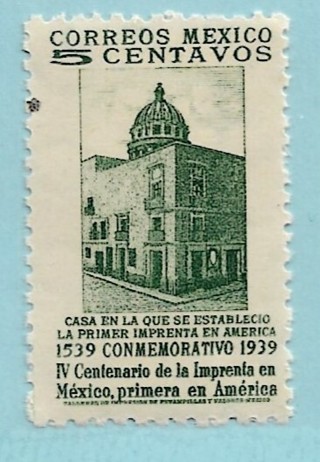 1939 Mexico Sc749 First Printing Shop in Mexico,1539 MNH