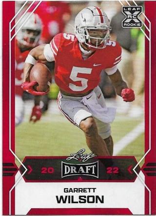 2022 LEAF DRAFT GARRETT WILSON RED PARALLEL ROOKIE CARD