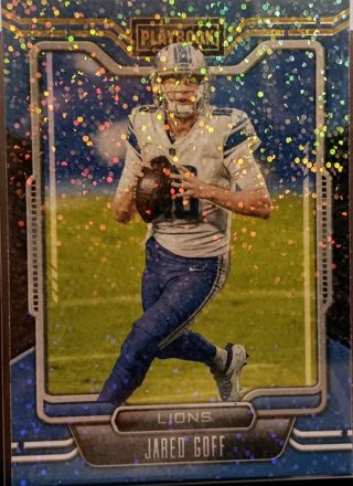 2021 PANINI PLAYOFF JARED GOFF SPARKLES # 29 DETROIT LIONS