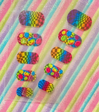 Kawaii Lisa Frank nail stickers 