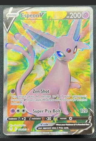 NM Espeon V Textured Full Art Pokemon card TCG SWSH