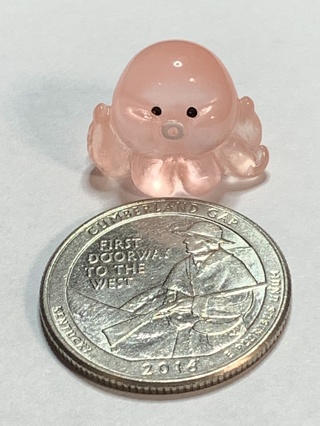 OCTOPUS~#26~LIGHT PINK~MINI~1 OCTOPUS ONLY~GLOW IN THE DARK~FREE SHIPPING!