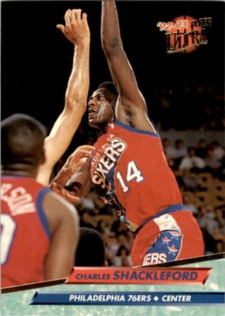 1992-93 FLEER ULTRA CHARLES SHACKLEFORD PHILADELPHIA 76ERS #141