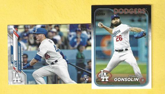 2020 Topps Update Gavin Lux Rookie Debut + 2024 Topps Tony Gonsolin Dodgers Baseball Card