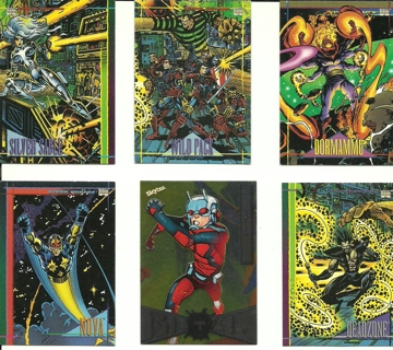 Six Vintage Marvel Skybox Trading Cards Including 1 Chrome (USA Only) Lot#1