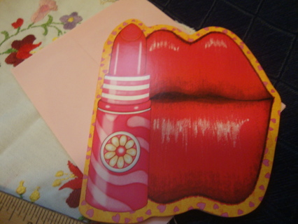 Lips and Lipstick Blank Gift Card ~ Free Shipping