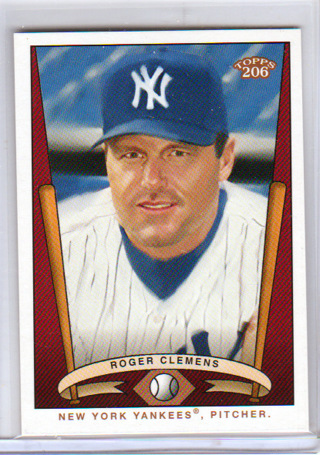 Roger Clemens, 2002 Topps 206 Baseball Card #T206-24, New York Yankees, (L4