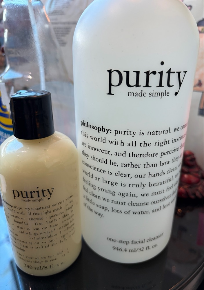 FREE: LARGE SIZE- BOTTLE- 8 oz- PHILOSOPHY PURITY MADE SIMPLE FACE CLEANSER- for all skin types