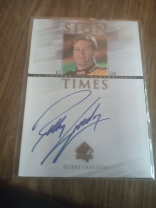 Robby Gordon Signed Card
