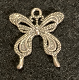 Silver Colored Butterfly Charm