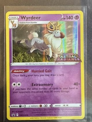 NM Rare Holo Wyrdeer Pre release Promo Pokemon card