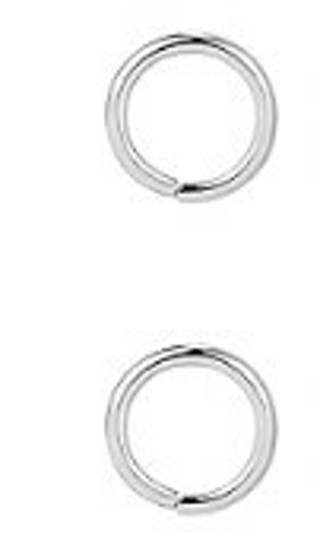 Silver tone open jump rings  QTY 6