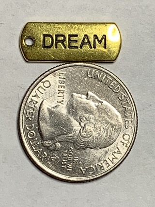 GOLD WORD CHARM~#1~DREAM~1 CHARM ONLY~FREE SHIPPING!