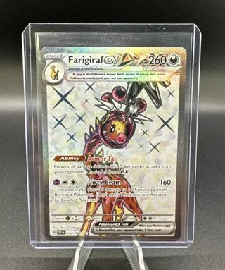 NM Secret Rare Shiny Farigiraf Scarlet and Violet Textured Full Art Pokemon card