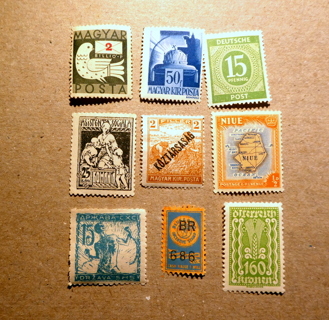 9 - MNH OG Different Foreign Postage Stamps. 