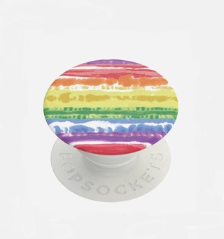 New Vera Bradley Popsockets PopGrip in 'Love Stripe' Rainbow colors for cell phone