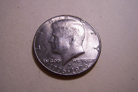 1776-1976-D AU Bicentennial Kennedy Half Dollar JFK
