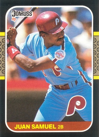 Juan Samuel 1987 Donruss Philadelphia Phillides