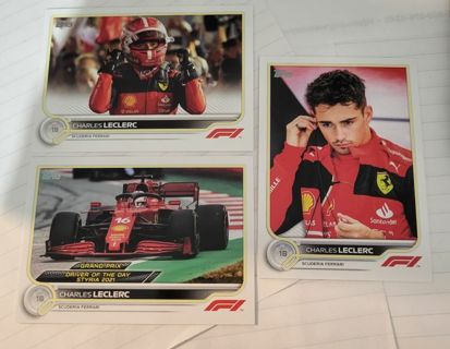 2022 Topps F1 Charles Leclerc cards Ferrari