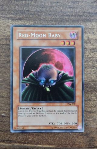 Yu-Gi-Oh Card silver foil title Rare Red-Moon Baby