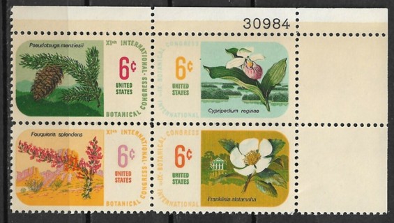 1968 Sc1376-9 Botanical Congress MNH PB4