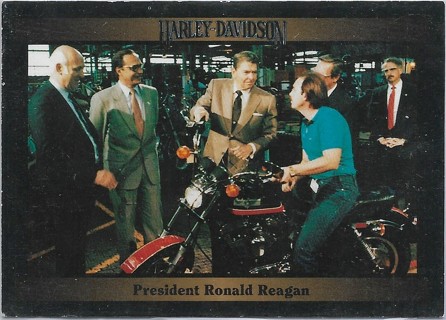 1992-93 Collect-a-Card Harley Davidson #99 President Ronald Reagan