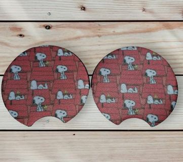 SNOOPY CAR COASTERS-NWT