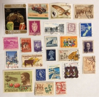 25 stamps from around the world 