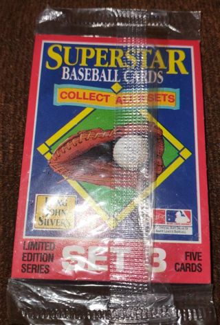 Tiered Baseball card Auction New sealed 5 pack Long John Silver