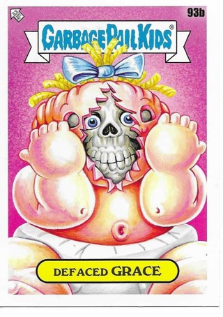 Brand New 2024 Topps Garbage Pail Kids Defaced Grace Sticker From the Kids At Play Set 