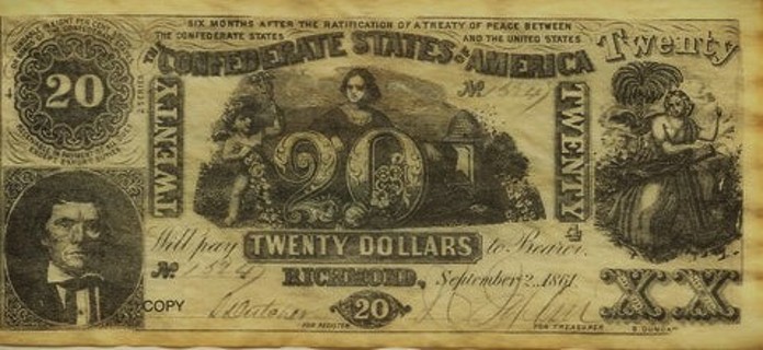 Confederate $20 Bank Note