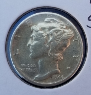 1944 Mercury dime, Winged Liberty, 90% silver collectable