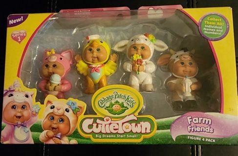 CABBAGE PATCH KIDS CUTIETOWN FARM FRIENDS 4 FIGURE PACK BRAND NEW IN PACKAGE.