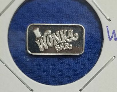 One gram .999 pure fine Silver bar collectible ☆WONKA BAR☆