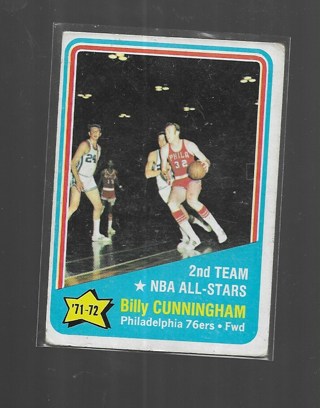 1972 TOPPS BILLY CUNNINGHAM #167